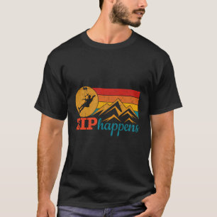 Vintage Zipline Adventure Thrill Seeker Zip Line T-Shirt