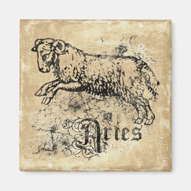Vintage Zodiac Aries Magnet (Front)