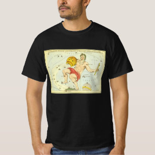 Vintage Zodiac, Astrology Aquarius Constellation T-Shirt