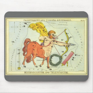 Vintage Zodiac Astrology Sagittarius Constellation Mouse Mat