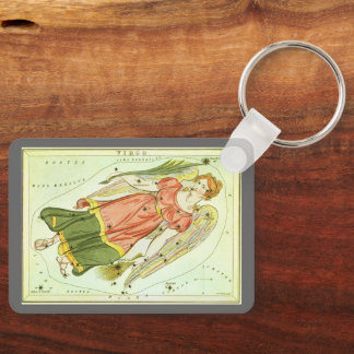 Vintage Zodiac Astrology Virgo Constellation Key Ring