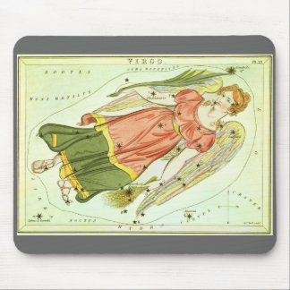 Vintage Zodiac Astrology Virgo Constellation Mouse Mat