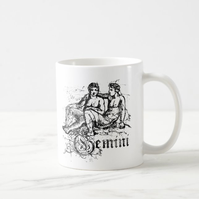 Vintage Zodiac Gemini Coffee Mug (Right)