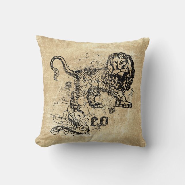 Vintage Zodiac Leo Cushion (Front)