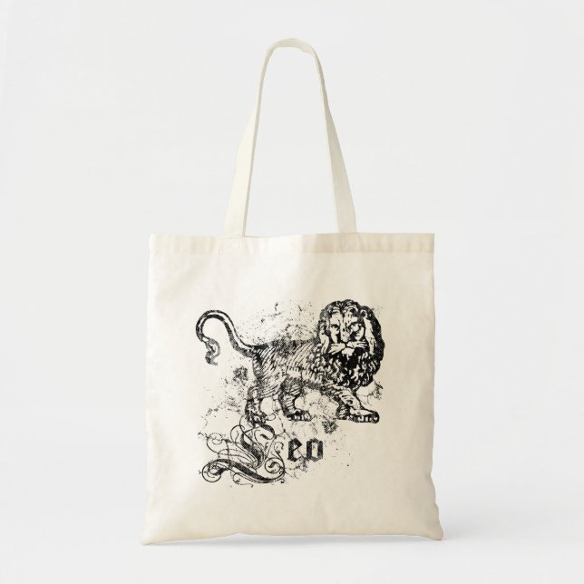 Vintage Zodiac Leo Tote Bag (Front)