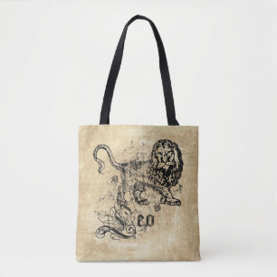 Vintage Zodiac Leo Tote Bag