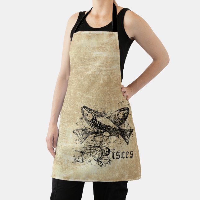 Vintage Zodiac Pisces Apron (Insitu)