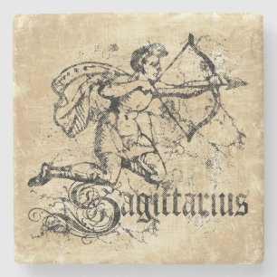 Vintage Zodiac Sagittarius Stone Coaster