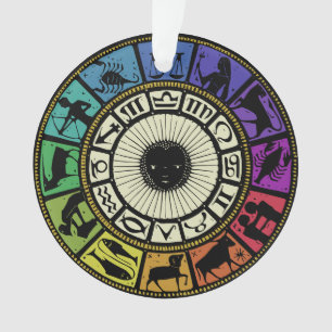 Vintage Zodiac Wheel Ornament