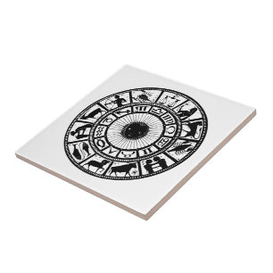 Vintage Zodiac Wheel Tile