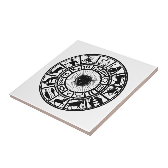 Vintage Zodiac Wheel Tile (Side)