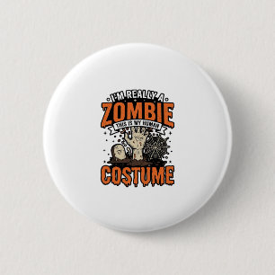 Vintage Zombie Costume Halloween Shirt Design_1 6 Cm Round Badge