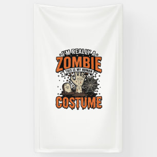 Vintage Zombie Costume Halloween Shirt Design_1 Banner