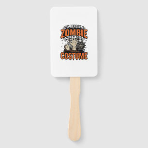 Vintage Zombie Costume Halloween Shirt Design_1 Hand Fan