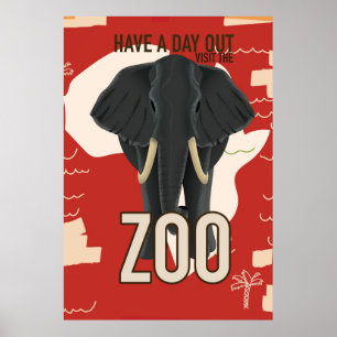 vintage Zoo travel poster