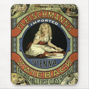 Vintage Zwieback Advertisement Mouse Mat