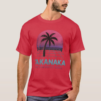 Vintageakanaka Retro Sunset Design Palm My Favorit T-Shirt
