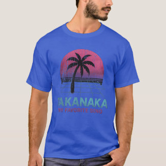 Vintageakanaka Retro Sunset Design Palm My Favorit T-Shirt