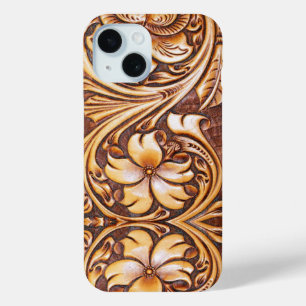 vintageCountry Tooled Leather western iPhone 15 Case