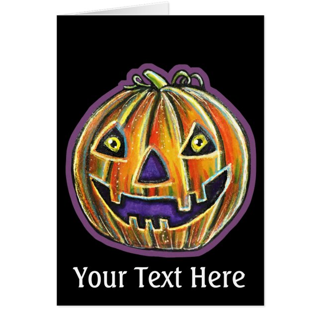 VintageHalloweeniesFallnGrinningPumpkinLarge (Front)