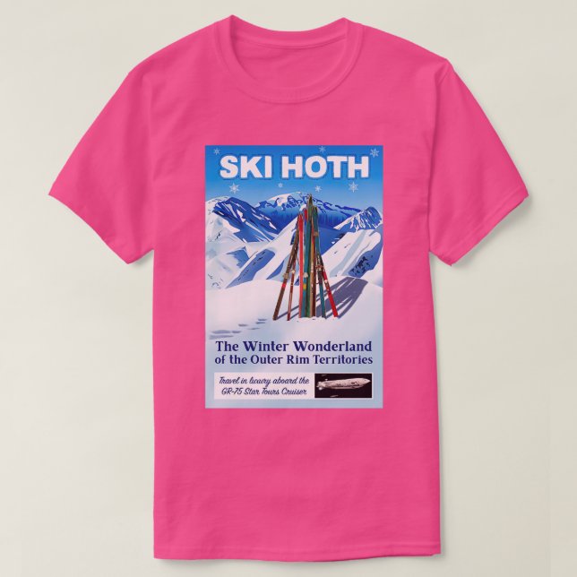 VintageStyle Ski Hoth Travel T-Shirt (Design Front)