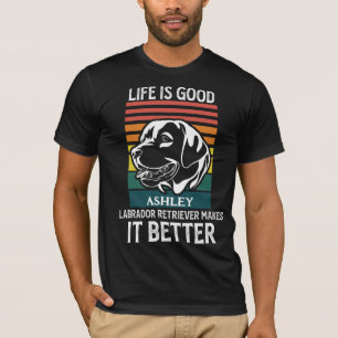 Vinteage Labrador Retriever Retro Style Dog T-Shirt