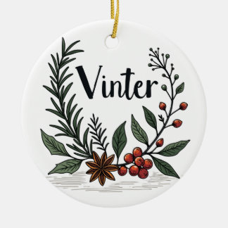 Vinter - Scandinavian Winter Floral Ornament
