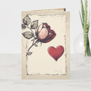 Vintgae Valentine's Day Holiday Card