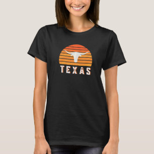 Vintge Austin Texas Keep It Weird Longhorn Sunset T-Shirt