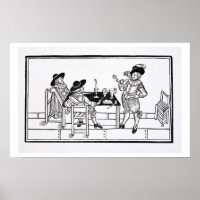 Vintners in a Tudor ale house, from a broadsheet '