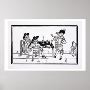 Vintners in a Tudor ale house, from a broadsheet ' Poster