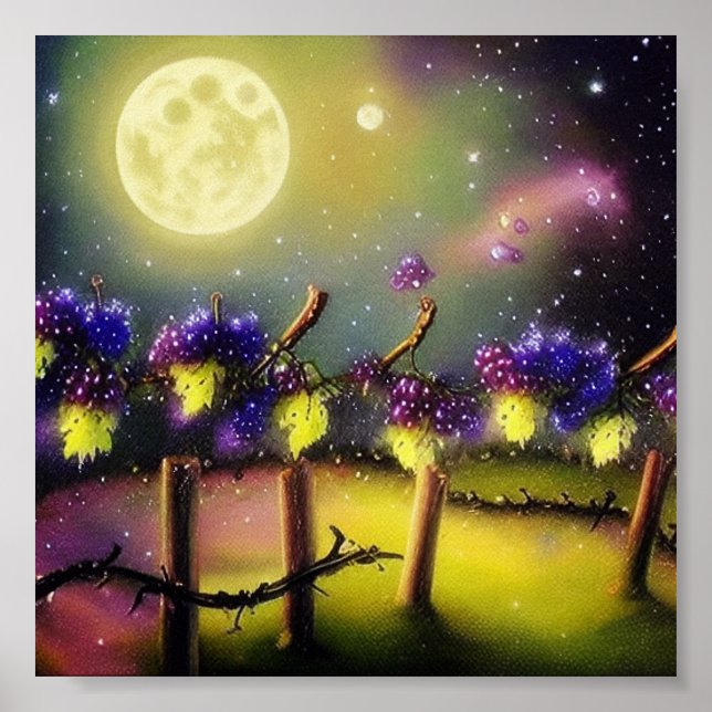 Vinyard ink and water art poster (Front)