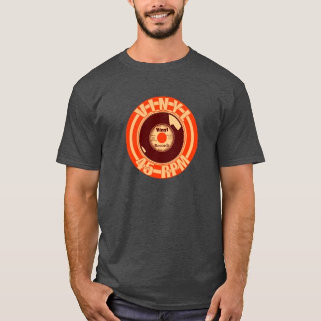 Vinyl- 45 Orange T-Shirt (Front)