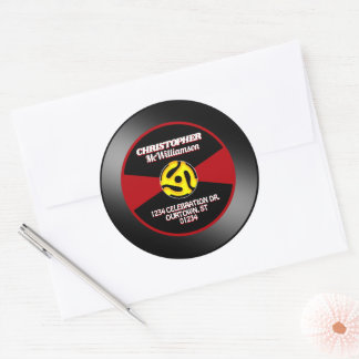 Vinyl 45 Record Label Individual Personalised