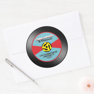 Vinyl 45 Record Label Individual Personalised