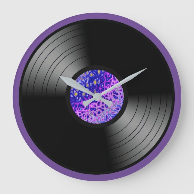 Vinyl Album Record  Music Lover Large Clock (Front)