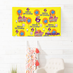 Vinyl Banner, Happy 6th Birthday Banner, #6 Banner