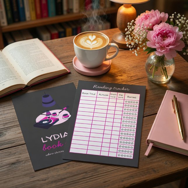 Vinyl & Books Personalised Reading Tracker Card (Creator Uploaded)