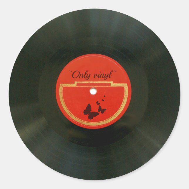 Vinyl Classic Round Sticker (Front)