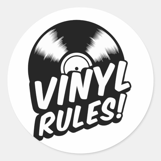 vinyl classic round sticker (Front)