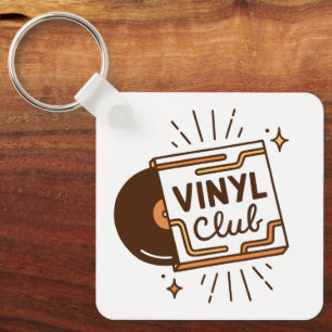 Vinyl club analogue music aesthetic key ring