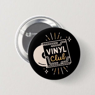 Vinyl club record lovers aesthetic 6 cm round badge