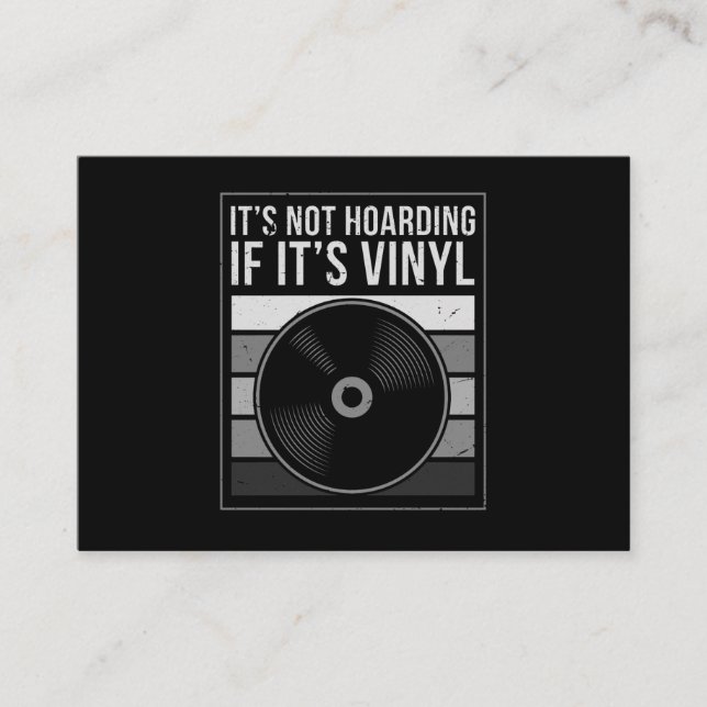 Vinyl Collector Music DJ Record Men Vinyl Business Card (Front)