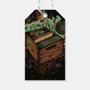 Vinyl Crate Music Gift Tags