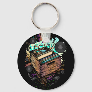 Vinyl Crate Music Key Ring