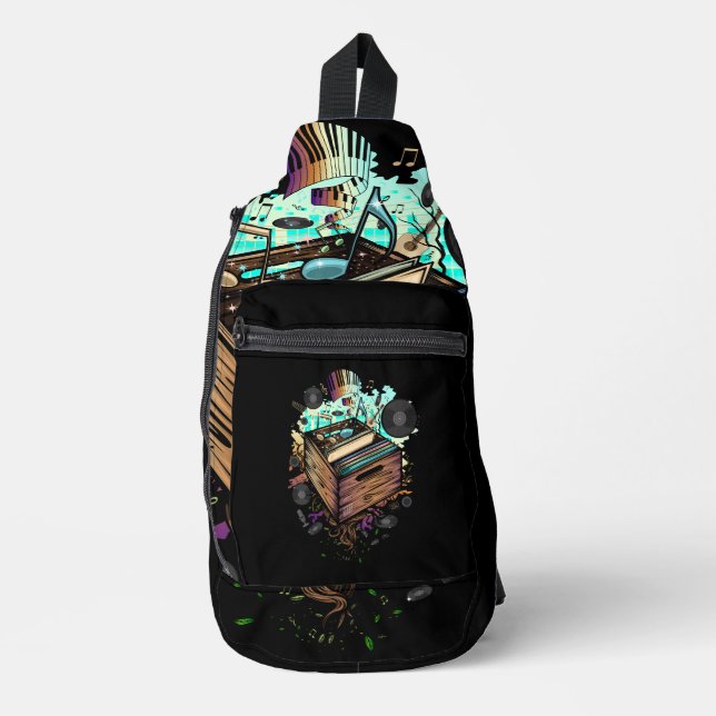 Vinyl Crate Music Sling Bag (Front)