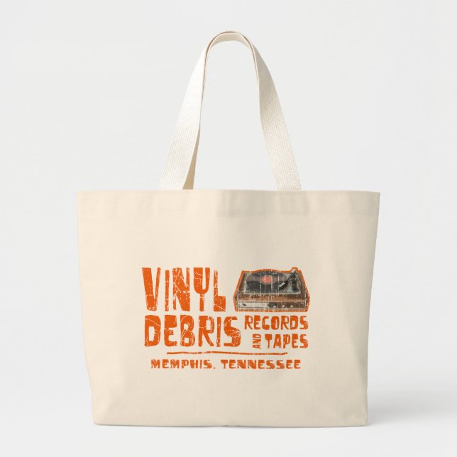 Vinyl Debris Records Large Tote Bag (Front)