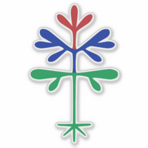 Vinyl Decal with Tri-colour Sapling