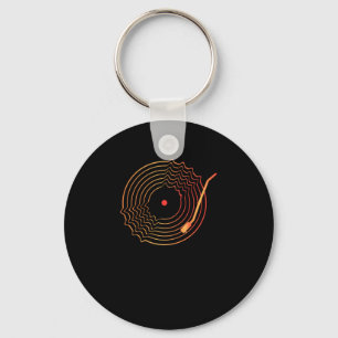 Vinyl Disc LP Records Key Ring