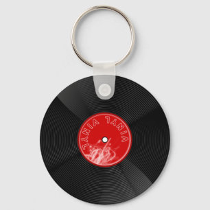 Vinyl disc record keychain